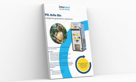 ulotka informacyjna systemu pojemników na odpady PEL Brite Bin oferowanego przez Interzero