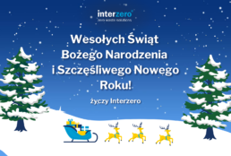 święta radosnych świąt od interzero sanie choinka