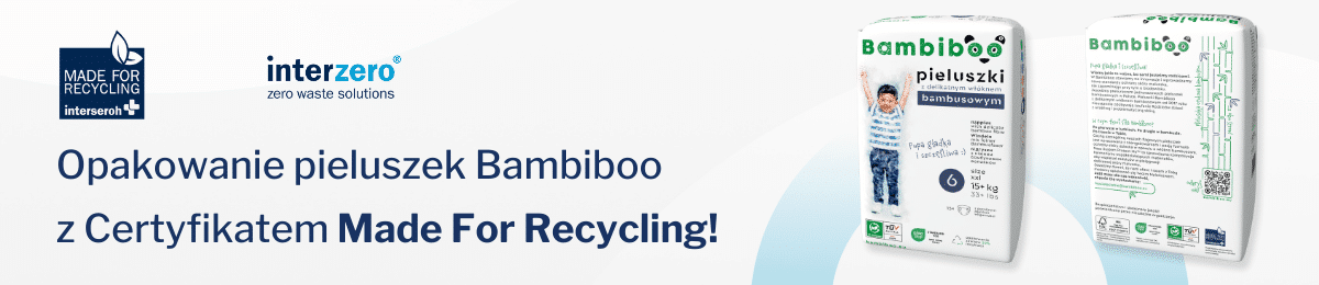 pieluszki bambiboo z certyfikatem made 4 recykling