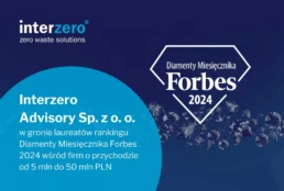 Diamenty Forbes 2024 Interzero Advisory na 77 miejscu w mazowieckim