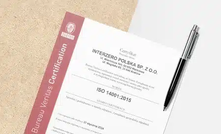 certyfikat ISO Interzero 2024