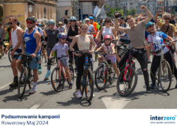 grupa rowerzystów podczas kampanii rowerowy maj w warszawie