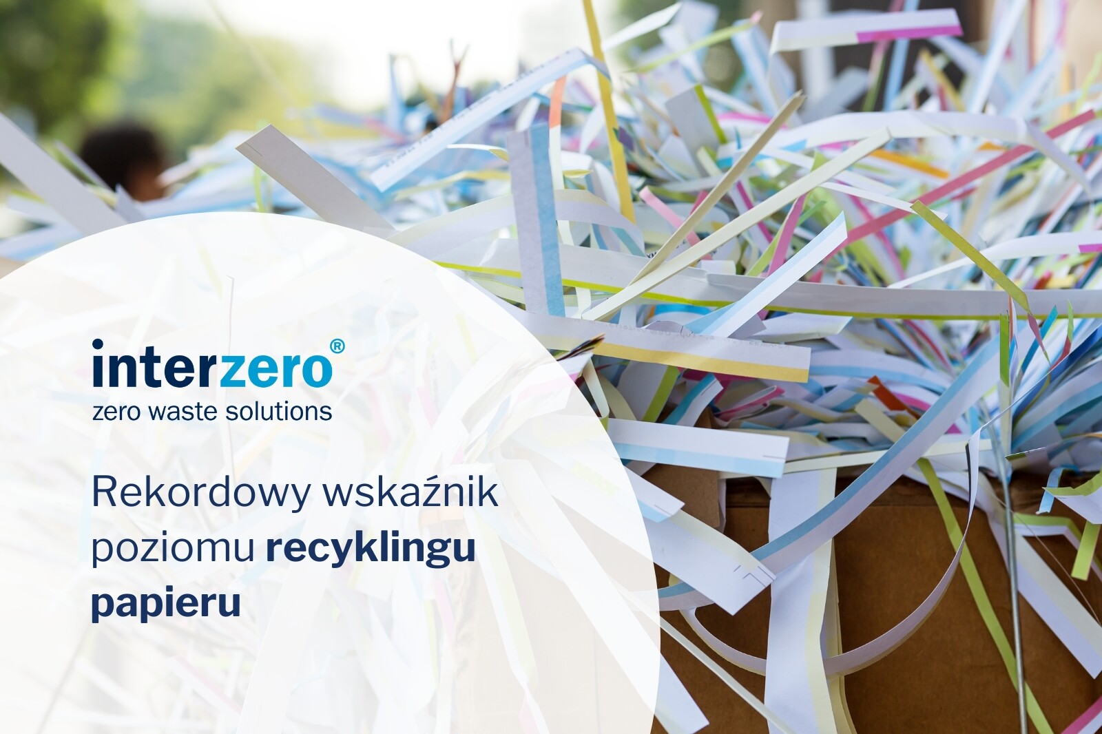 strzępki papieru w kartonie; rośnie poziom recyklingu papieru