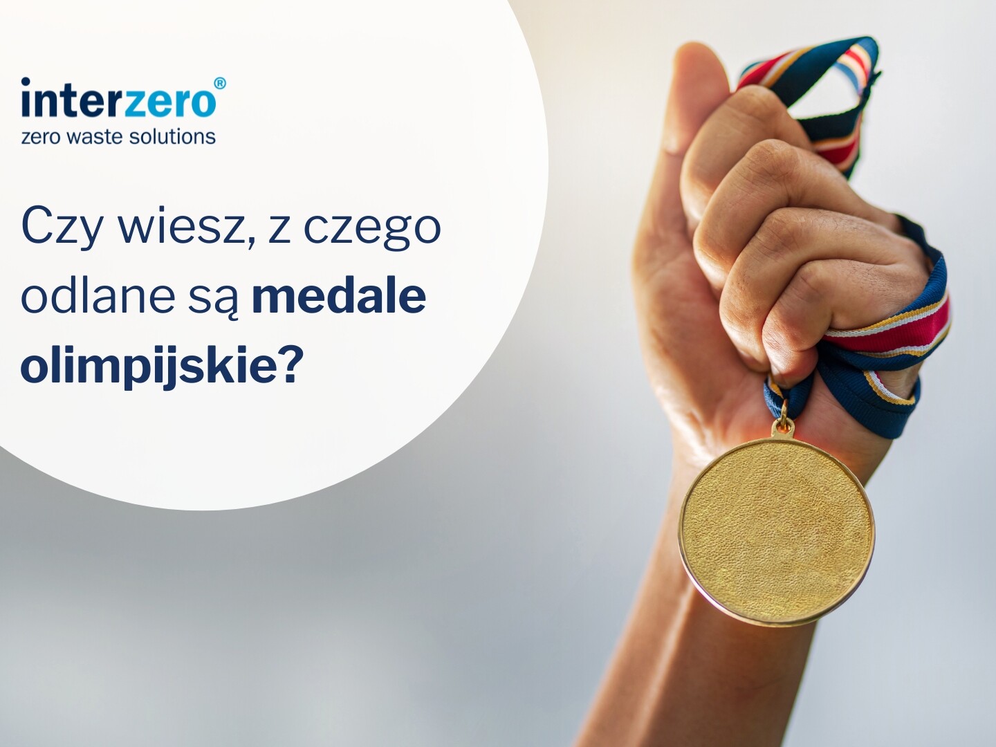 medal olimpijski wykonany z materiałów z recyklingu