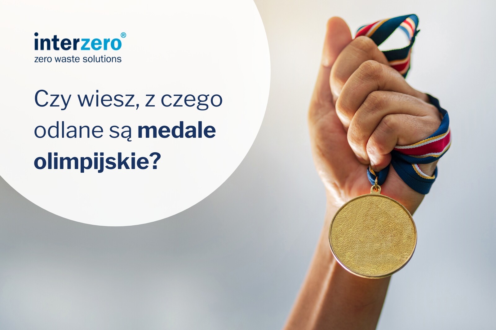 medal olimpijski wykonany z materiałów z recyklingu