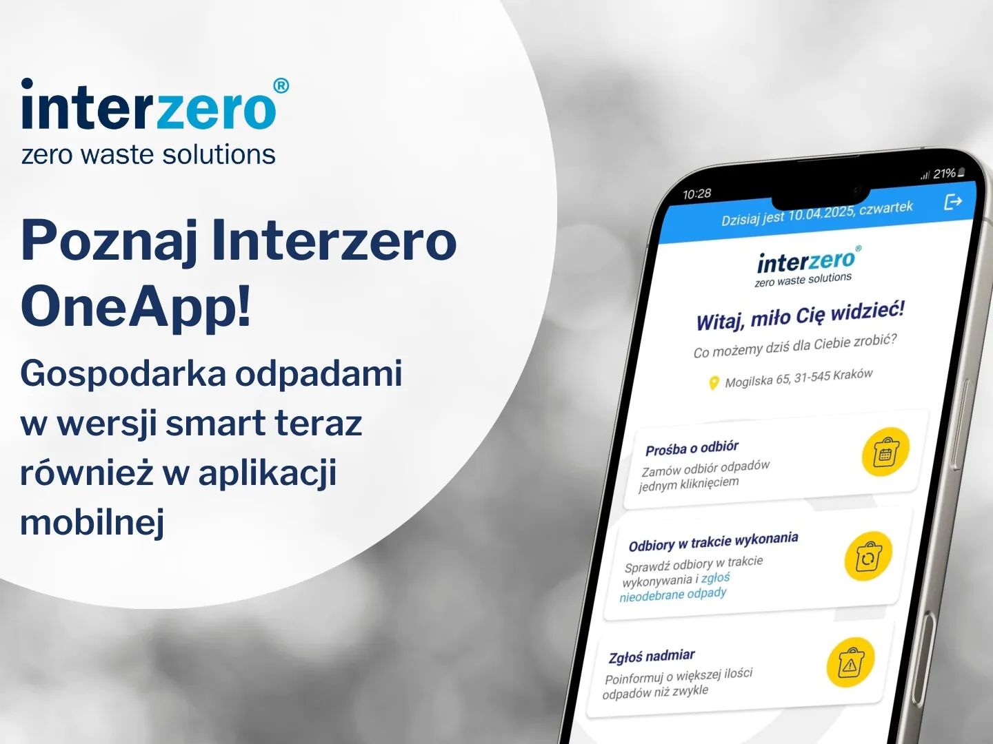 aplikacja mobilna platformy odpadowej interzero