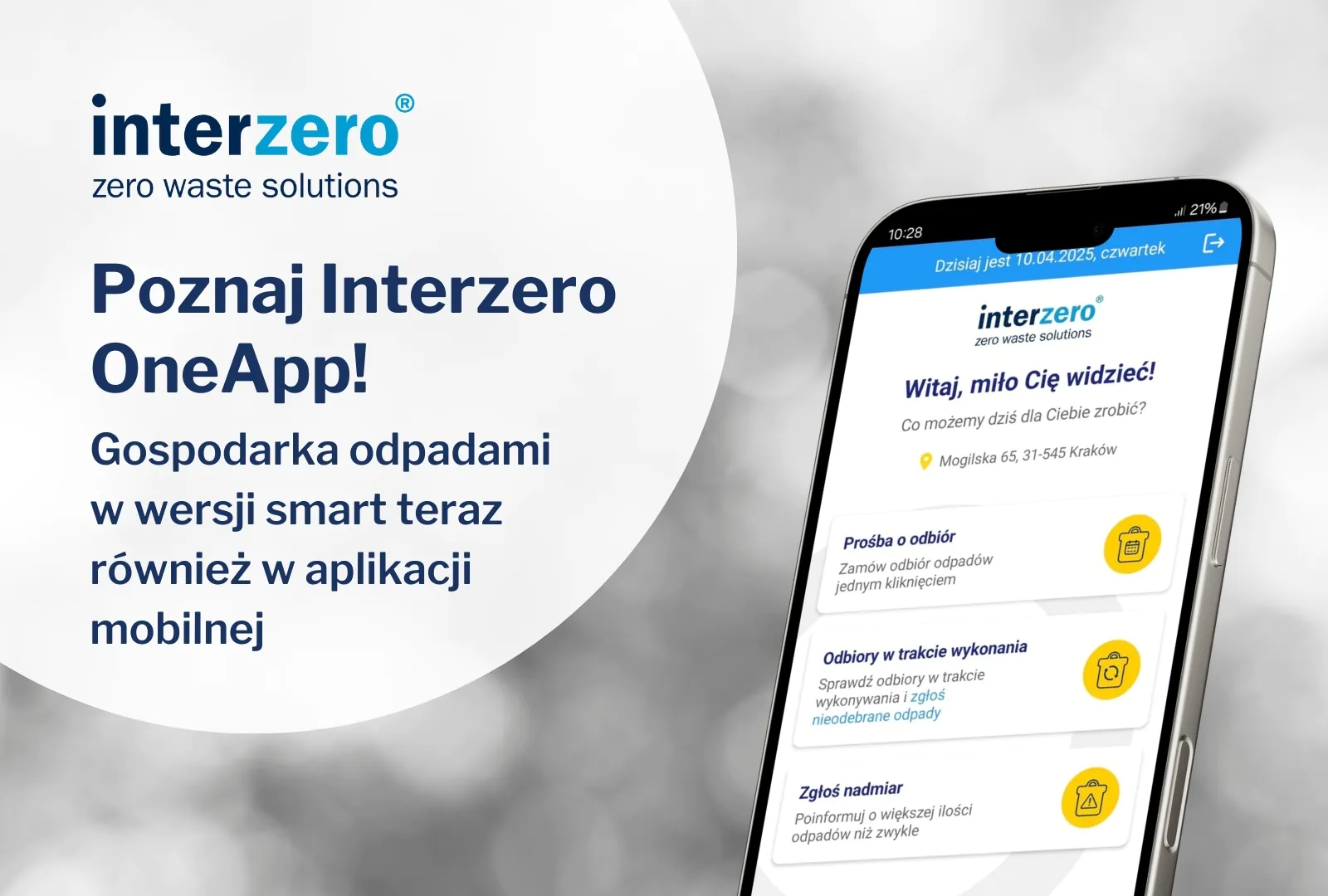 aplikacja mobilna platformy odpadowej interzero